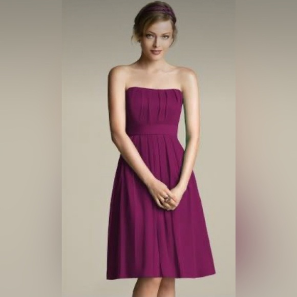 J. Crew Dresses & Skirts - NWT J Crew Silk Chiffon Zip Back Strapless Cocktail Dress Fully Lined size 14